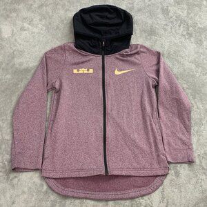 Nike Hoodie Boys Large Purple Lebron James 23 Sweatshirt Basketball Outdoor Top